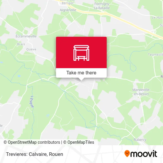 Mapa Trevieres: Calvaire