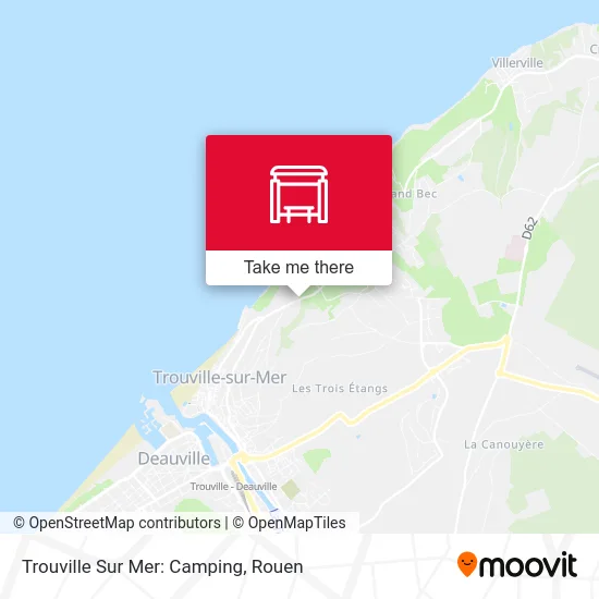 Mapa Trouville Sur Mer: Camping