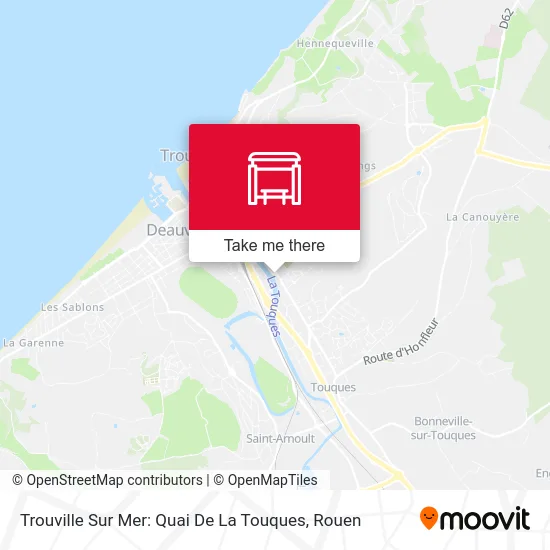 Trouville Sur Mer: Quai De La Touques map