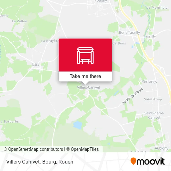 Villers Canivet: Bourg map