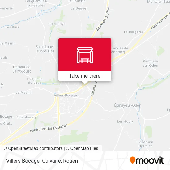 Mapa Villers Bocage: Calvaire