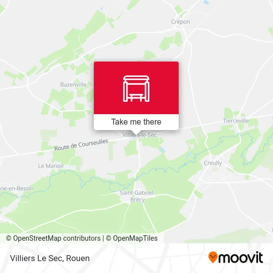 Mapa Villiers Le Sec