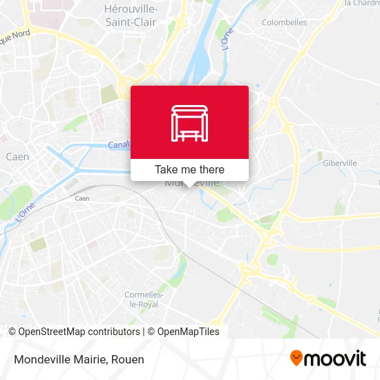 Mapa Mondeville Mairie