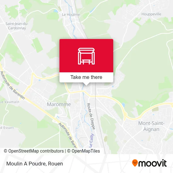 Mapa Moulin A Poudre