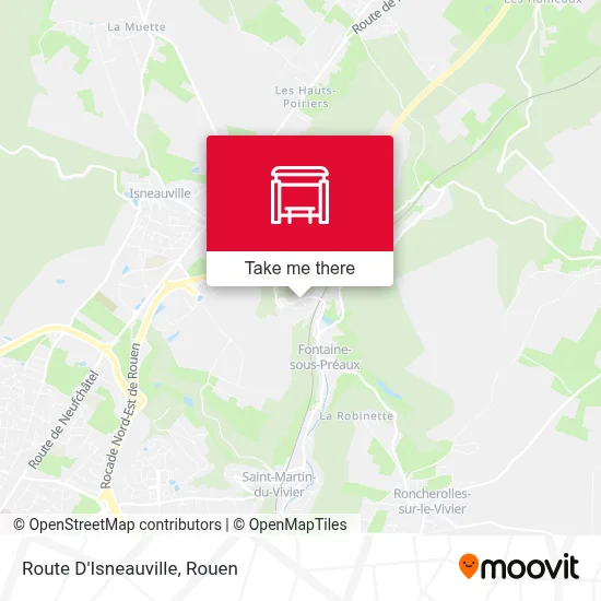 Mapa Route D'Isneauville