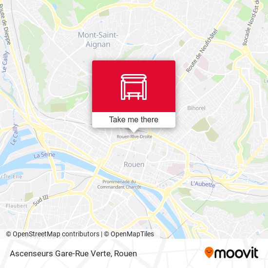 Ascenseurs Gare-Rue Verte map
