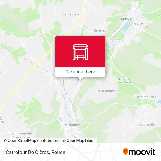 Carrefour De Clères map