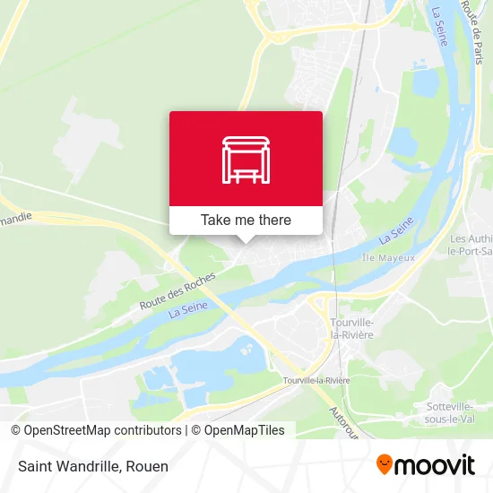 Mapa Saint Wandrille