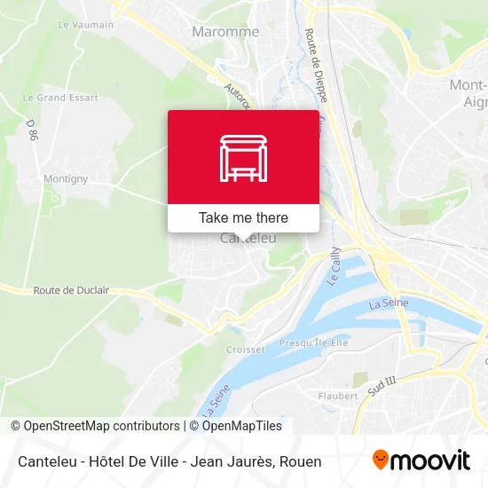 Canteleu - Hôtel De Ville - Jean Jaurès map
