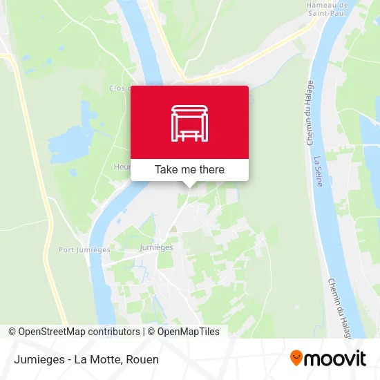 Jumieges - La Motte map