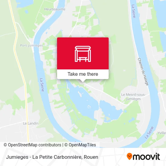 Jumieges - La Petite Carbonnière map