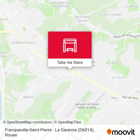 Franqueville-Saint-Pierre - La Garenne (D6014) map