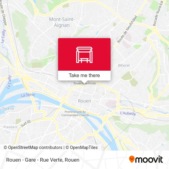 Rouen - Gare - Rue Verte map