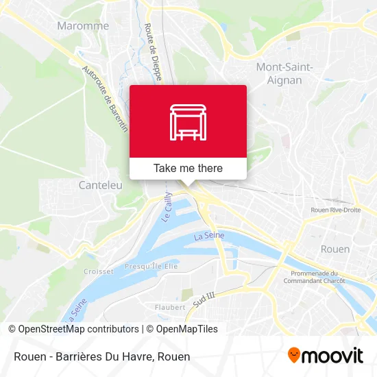 Rouen - Barrières Du Havre map