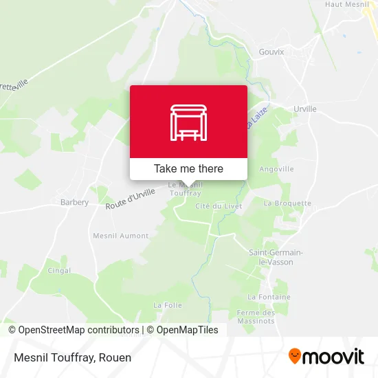 Mapa Mesnil Touffray