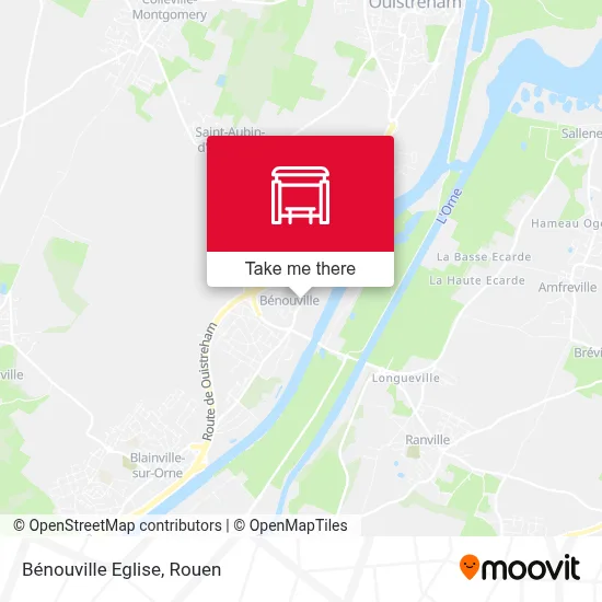 Bénouville Eglise map