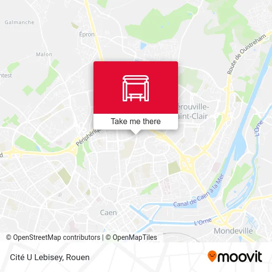 Mapa Cité U Lebisey