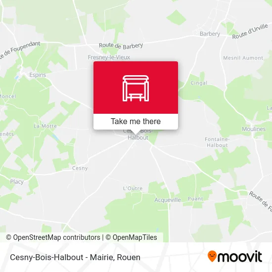 Cesny-Bois-Halbout - Mairie map