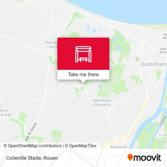 Mapa Colleville Stade