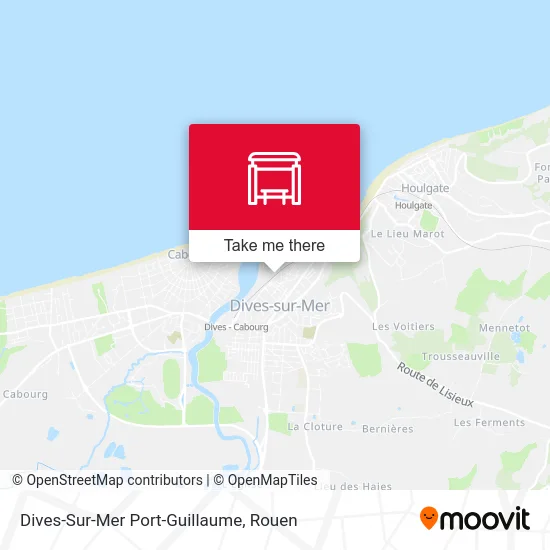 Mapa Dives-Sur-Mer Port-Guillaume