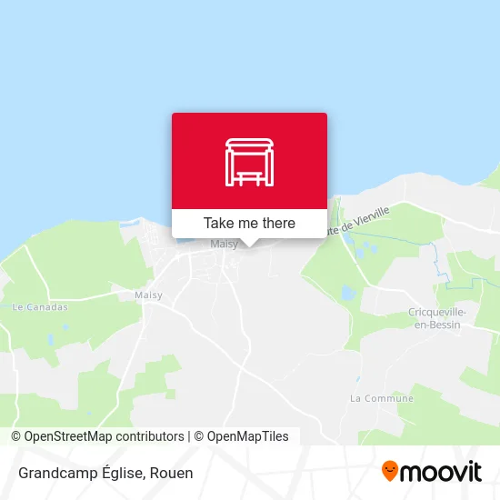 Grandcamp Église map