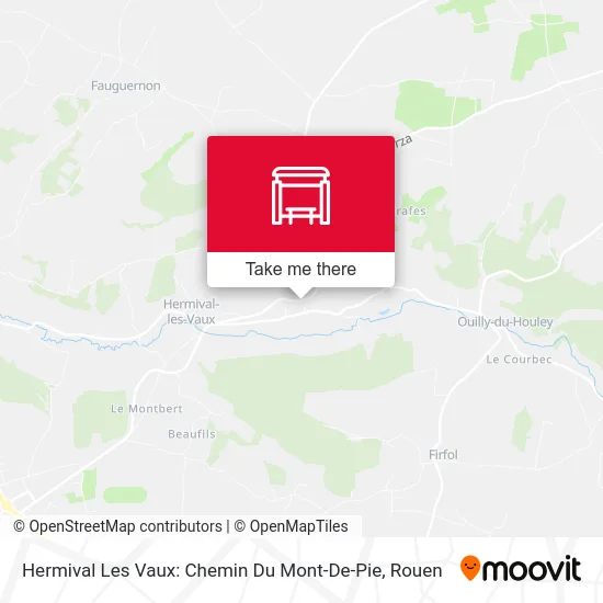 Hermival Les Vaux: Chemin Du Mont-De-Pie map