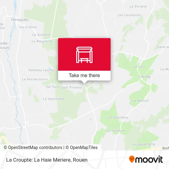 La Croupte: La Haie Meriere map