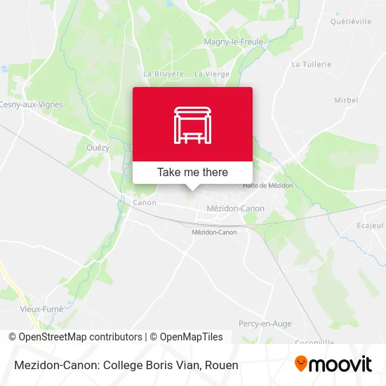 Mezidon-Canon: College Boris Vian map