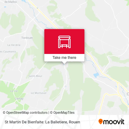 Mapa St Martin De Bienfaite: La Balletiere