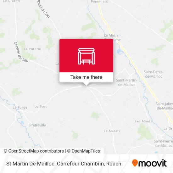 Mapa St Martin De Mailloc: Carrefour Chambrin
