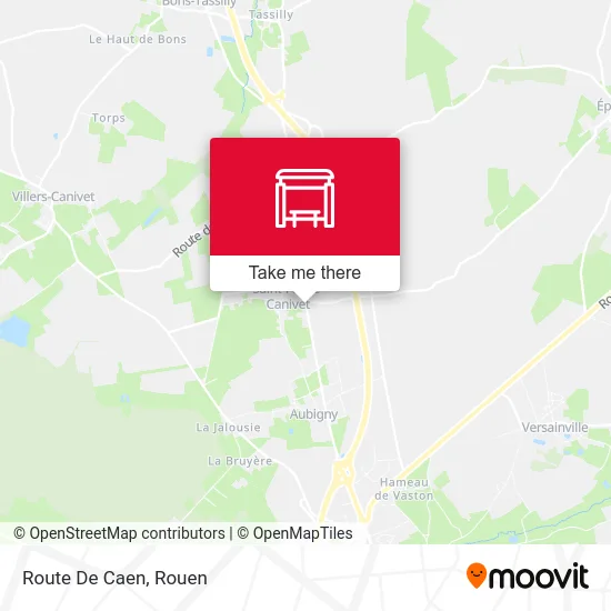 Mapa Route De Caen