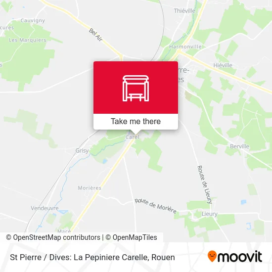 St Pierre / Dives: La Pepiniere Carelle map