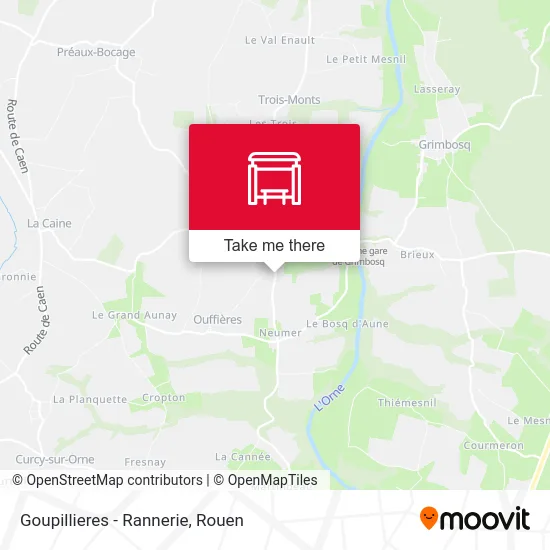 Goupillieres - Rannerie map