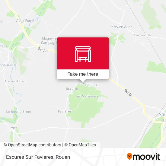 Mapa Escures Sur Favieres