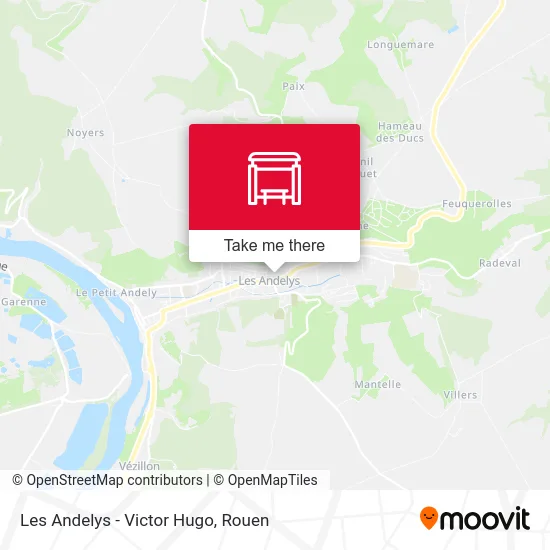 Les Andelys - Victor Hugo map