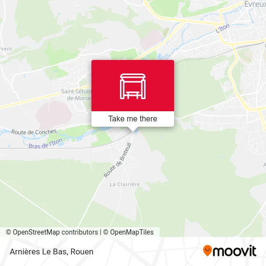 Arnières Le Bas map