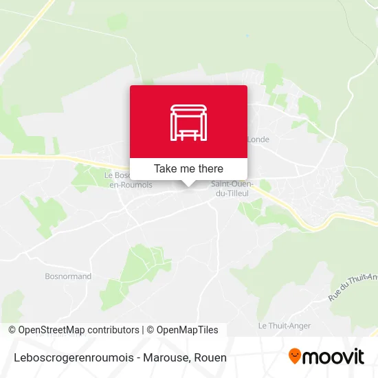 Leboscrogerenroumois - Marouse map