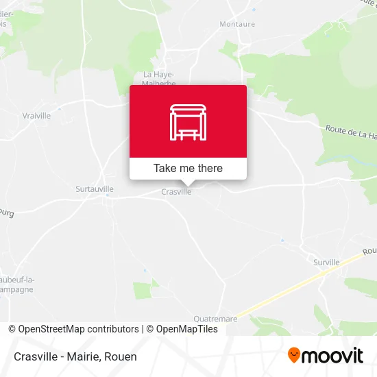 Crasville - Mairie map
