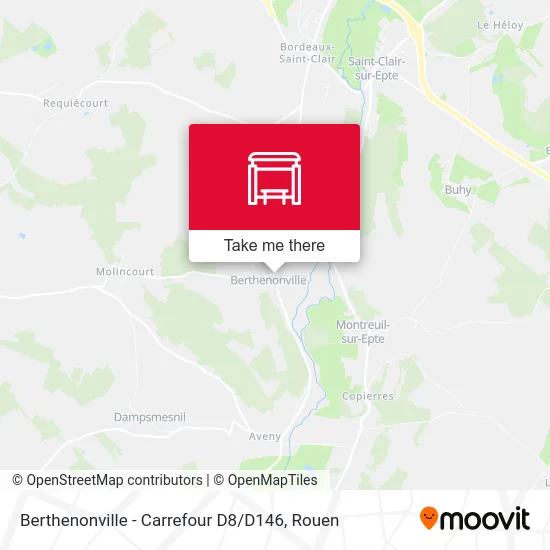 Berthenonville - Carrefour D8 / D146 map