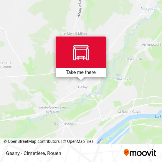 Gasny - Cimetière map