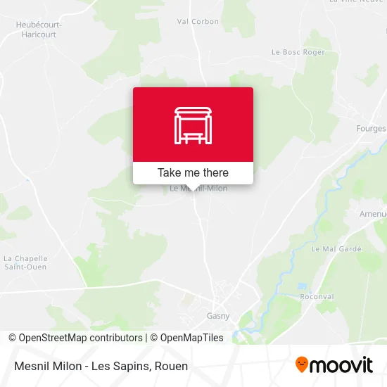 Mapa Mesnil Milon - Les Sapins