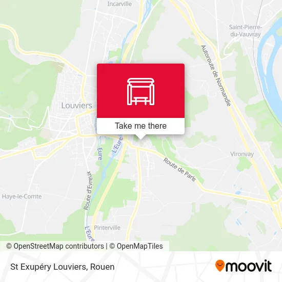 St Exupéry Louviers map
