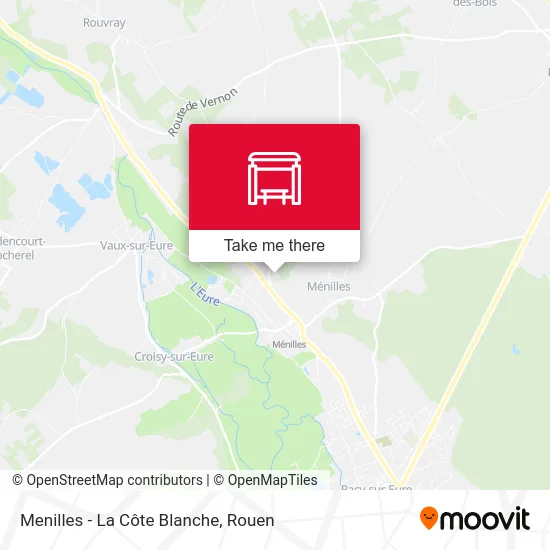 Menilles - La Côte Blanche map