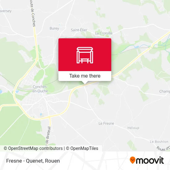 Mapa Fresne - Quenet