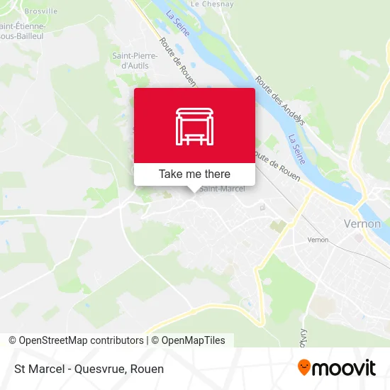 St Marcel - Quesvrue map