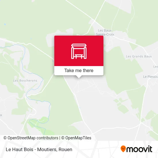 Le Haut Bois - Moutiers map