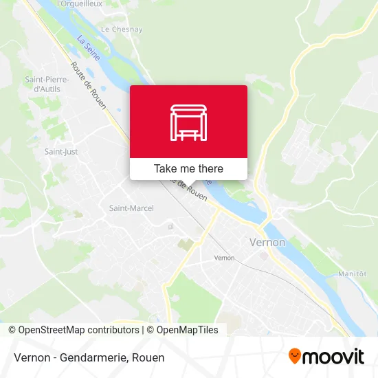 Vernon - Gendarmerie map