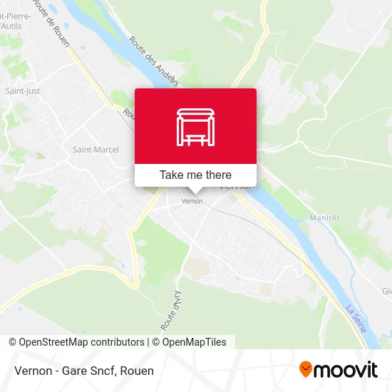 Mapa Vernon - Gare Sncf