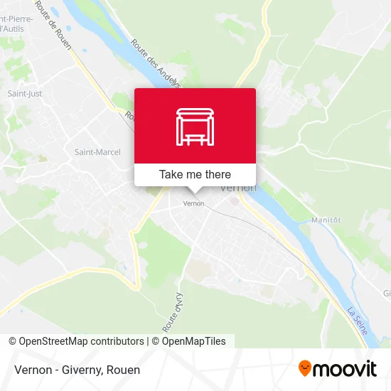 Mapa Vernon - Giverny