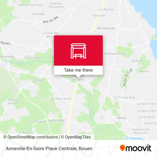 Anneville-En-Saire Place Centrale map